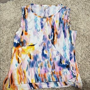 Calvin Klein Blue Muscle Tee Sleeveless Graphic